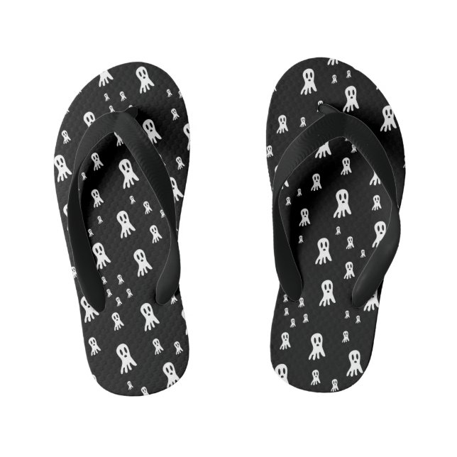 Chanclas Para Niños Fantasma oscuro de Halloween  (Plantilla)