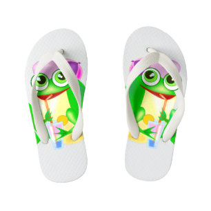 Chanclas Para Niños Feliz Fiesta Frog Kid's Flip Flops