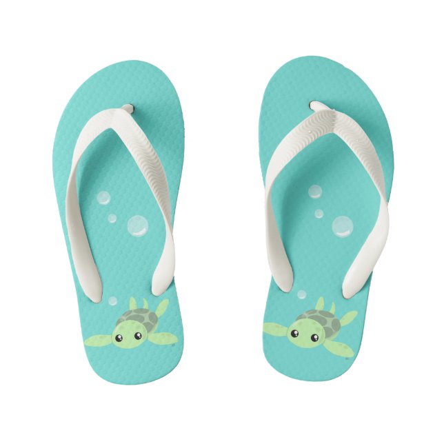 Chanclas Para Niños Flechas de tortuga marina, niños (Plantilla)