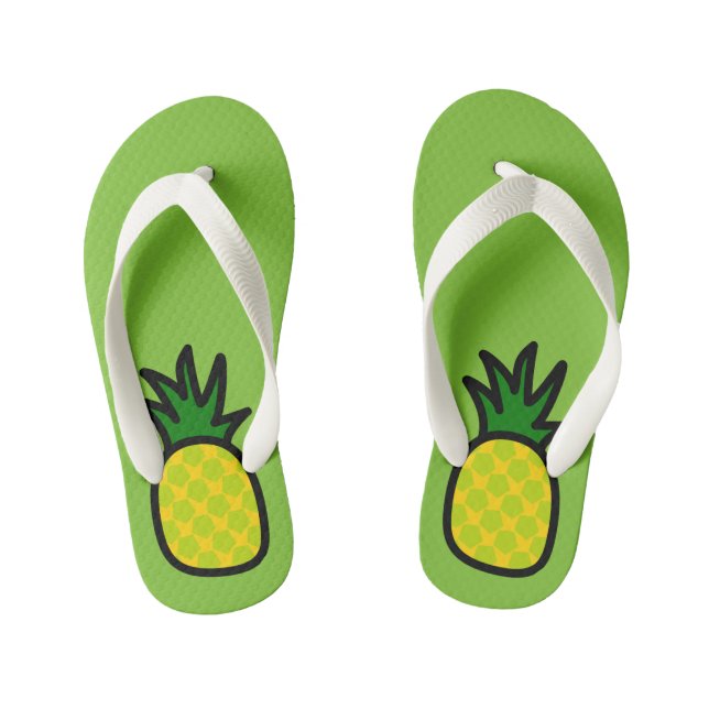 Chanclas Para Niños Flip Flags de piña de limón (Plantilla)