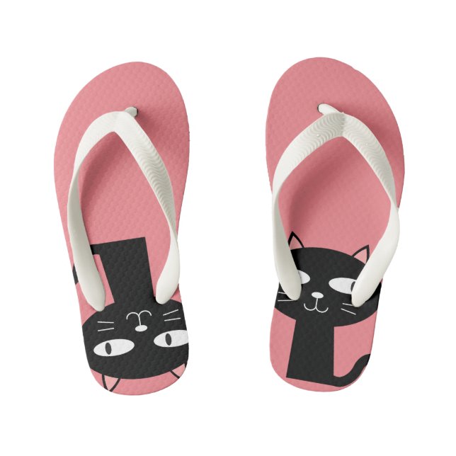 Chanclas Para Niños Flip Flop del gato (Plantilla)
