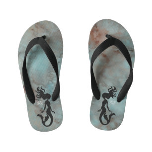 Chanclas Para Niños Flip-Flops adultos "Inkblots Bluish Naranjas Merma
