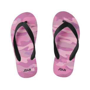 Chanclas Para Niños Flip Flops, camo del ejército rosa peronizado para