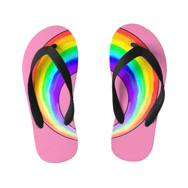 Chanclas Para Niños flip flops _ chica arco iris (Plantilla)