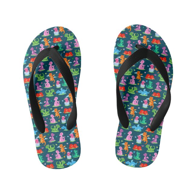 Chanclas Para Niños Flip flops de dinosaurios (Plantilla)