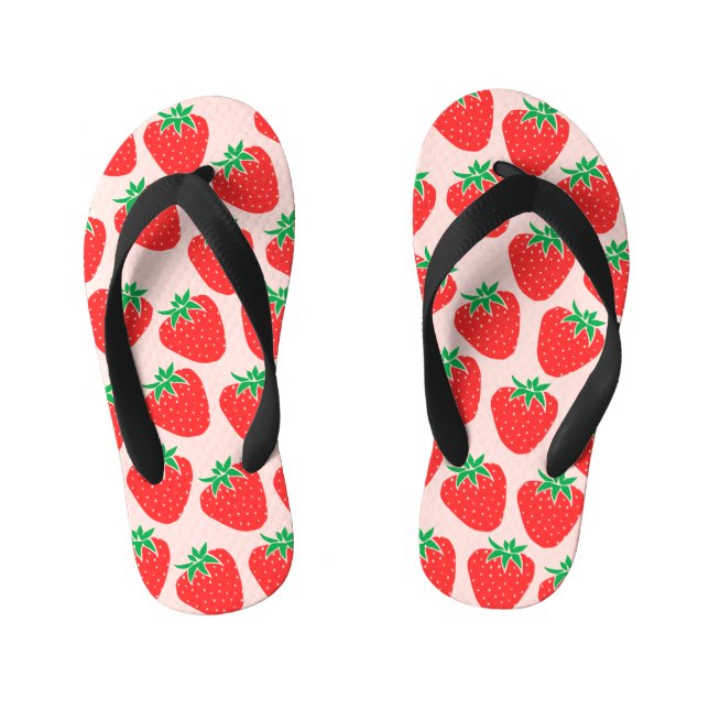 Chanclas Para Niños Flip Flops de fresas cortas (Plantilla)