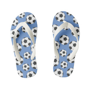 Chanclas Para Niños Flip Flops de fútbol púrpura y blanco