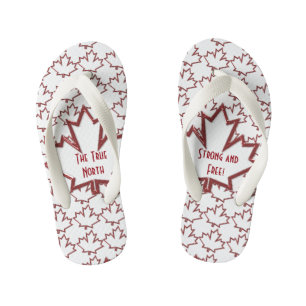 Chanclas Para Niños Flip Flops de hojas de arce canadiense para niños