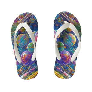 Chanclas Para Niños Flip flops de la carrera espacial