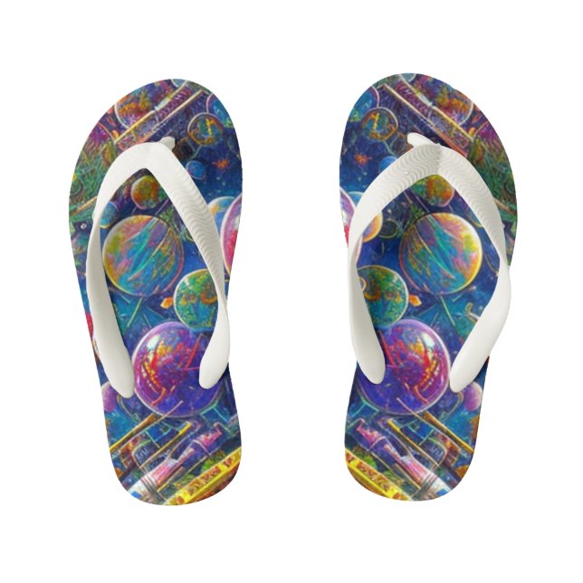 Chanclas Para Niños Flip flops de la carrera espacial (Plantilla)