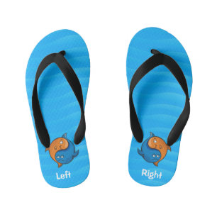 Chanclas Para Niños Flip Flops de la Personalizado de pescado Yin Yang