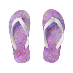 Chanclas Para Niños Flip Flops de Sirena Purple Beach