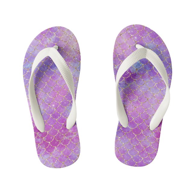 Chanclas Para Niños Flip Flops de Sirena Purple Beach (Plantilla)