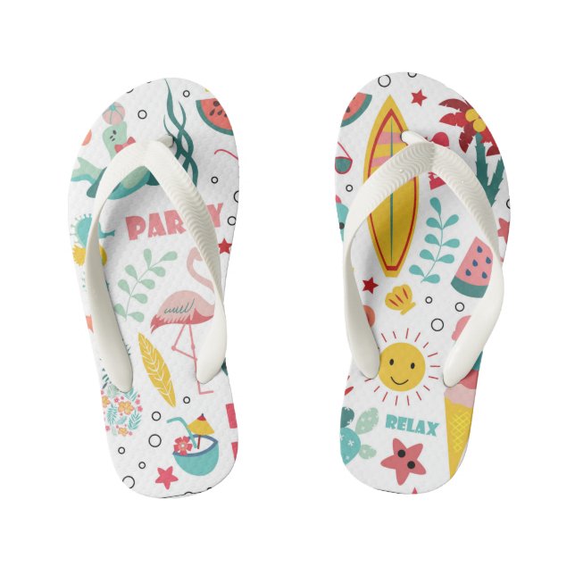 Chanclas Para Niños Flip Flops de Summer Time (Plantilla)