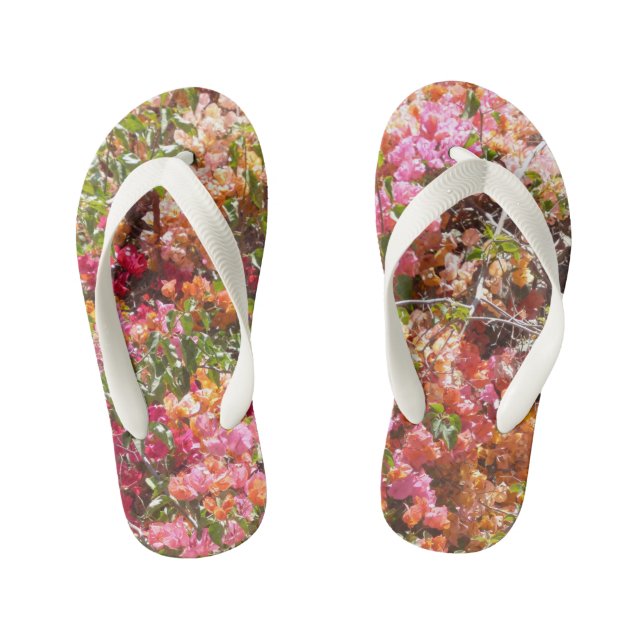 Chanclas Para Niños Flip Flops Kids, Bougainvillea (Plantilla)