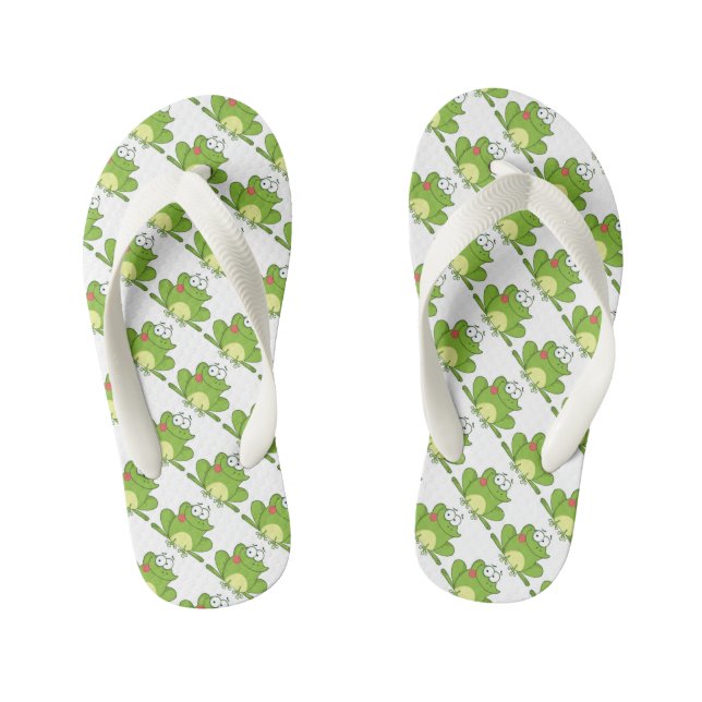 Chanclas Para Niños Flip Flops, niños/ranas (Plantilla)