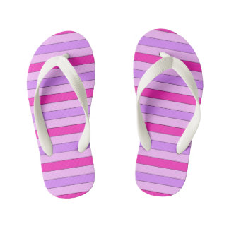 Chanclas Para Niños Flip Flops rayado rosado