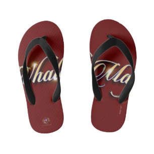 Chanclas Para Niños Flip Flops Whale Magic Burgundy