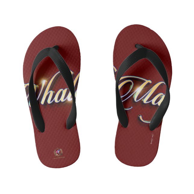 Chanclas Para Niños Flip Flops Whale Magic Burgundy (Plantilla)
