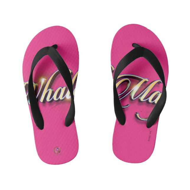 Chanclas Para Niños Flip Flops Whale Magic Hot Pink (Plantilla)