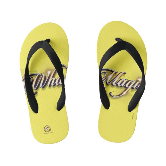Chanclas Para Niños Flip Flops Whale Magic Yellow (Plantilla)