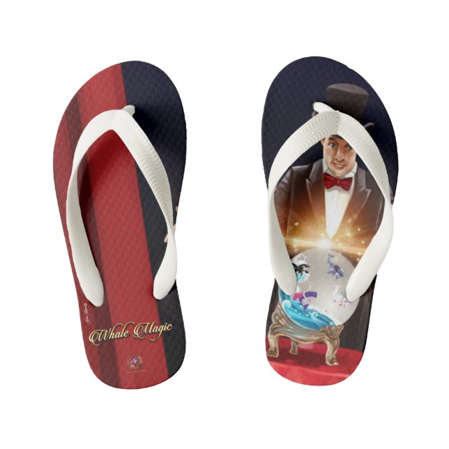 Chanclas Para Niños Flip Flops Whale Magicie Crystal Ball (Plantilla)