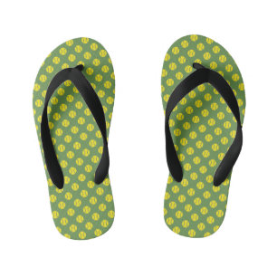 Chanclas Para Niños Flips-flopes amarillos del modelo de la pelota de