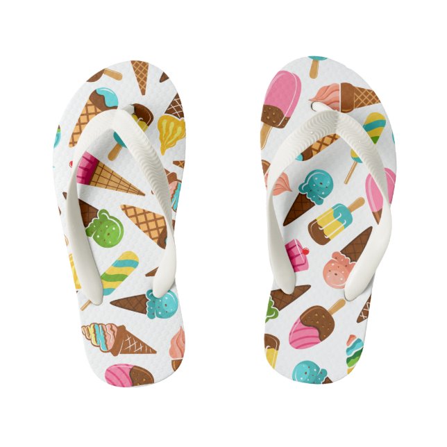 Chanclas Para Niños Flips-flopes, niños y niños del helado (Plantilla)