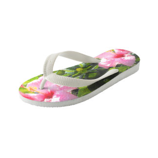 Chanclas Para Niños Flor rosa hibiscus