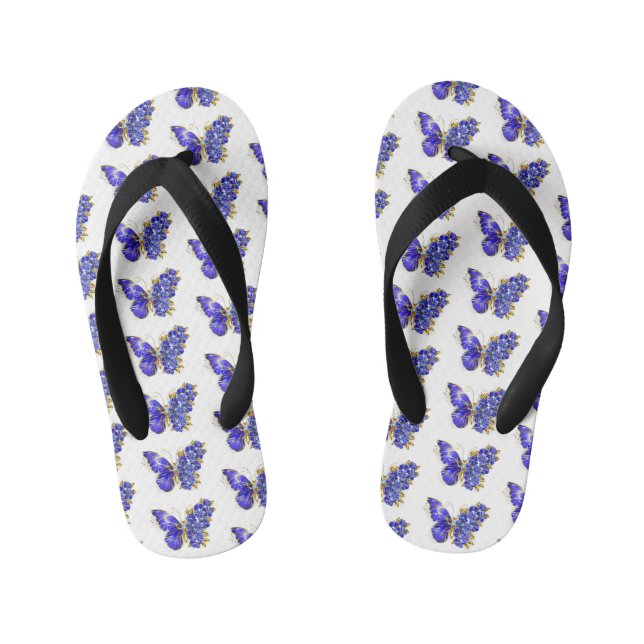 Chanclas Para Niños Flor Sapphire Mariposa (Plantilla)