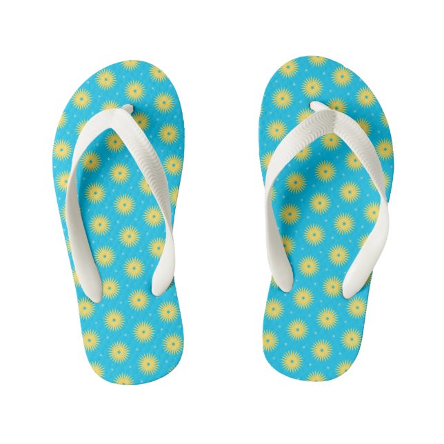 Chanclas Para Niños Flores amarillas (Plantilla)