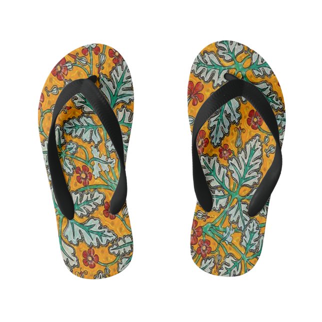 Chanclas Para Niños Flores Amarillas de Betty (Plantilla)