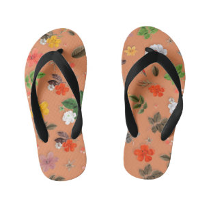 Chanclas Para Niños Flores amarillas y rosas blancas 25