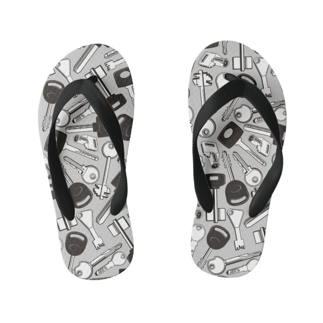 Chanclas Para Niños Fondo de conjunto de claves (Plantilla)