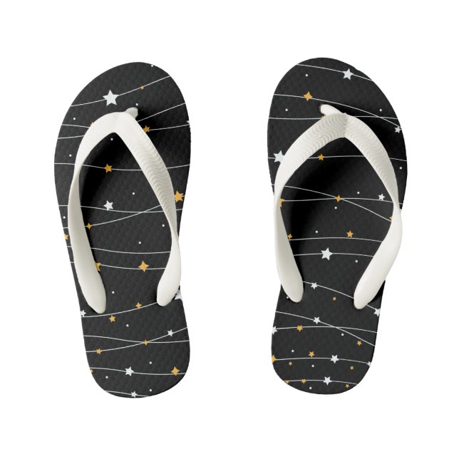 Chanclas Para Niños Fondo del espacio reducido con estrellas brillante (Plantilla)