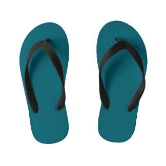 Chanclas Para Niños Fondo sólido de color verde azulado con una textur