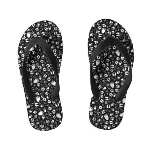 Chanclas Para Niños Foot prints 01.b. Black BG