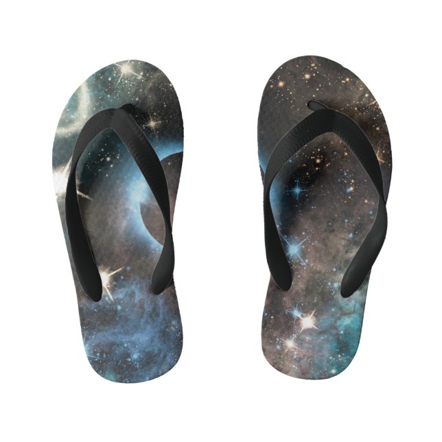 Chanclas Para Niños Fotografía del telescopio Galaxy Nebula Planet Hub (Plantilla)