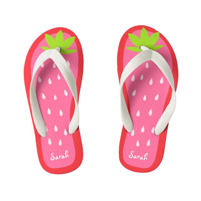 Chanclas Para Niños Fresa rosa dulce y dulce para Chica (Plantilla)