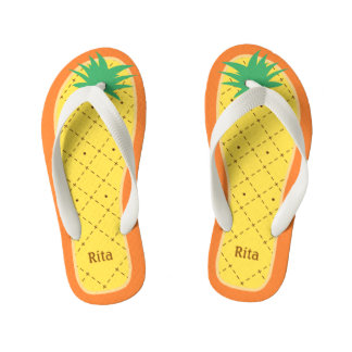 Chanclas Para Niños Fruta tropical divertida personalizada de la piña