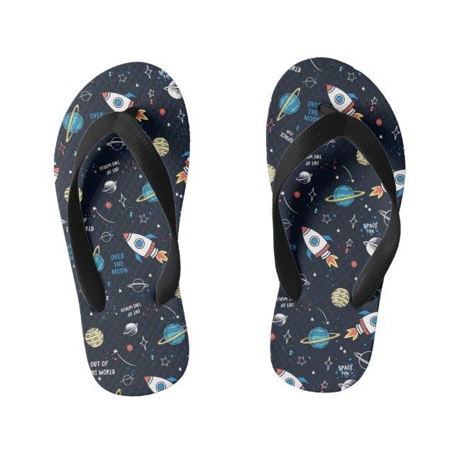 Chanclas Para Niños Fuera de este patrón espacial mundial (Plantilla)