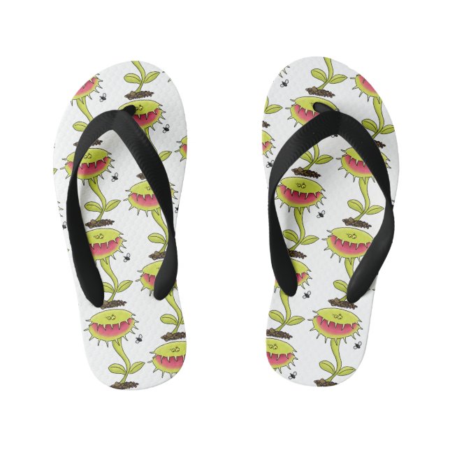 Chanclas Para Niños Funny carnívoro Venus trampa de mosca personalizad (Plantilla)