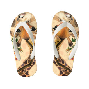 Chanclas Para Niños Funny Kid's Flip Flops with Giraffe