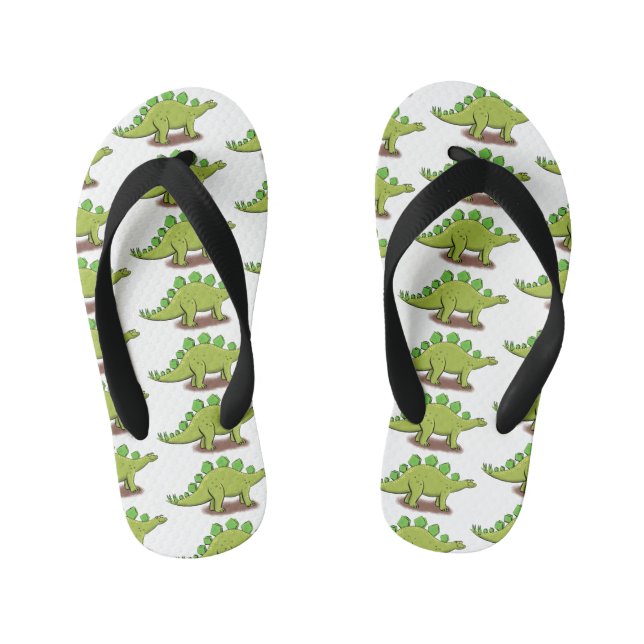 Chanclas Para Niños Funny stegosaurus dinosaur personalizado (Plantilla)
