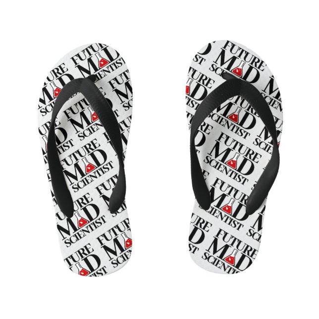 Chanclas Para Niños Futuro científico loco gracioso con un batidor de  (Plantilla)