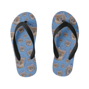 Chanclas Para Niños Gatito rojo lindo - patrón de gato