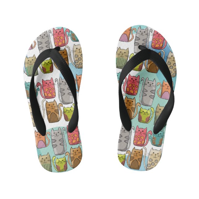 Chanclas Para Niños ¡Gatos! (Plantilla)