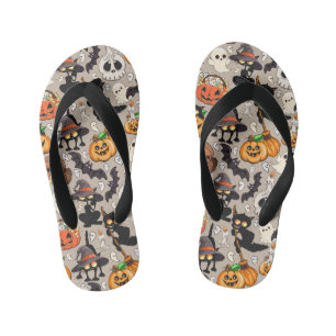Chanclas Para Niños Gatos divertidos de Halloween en una fiesta
