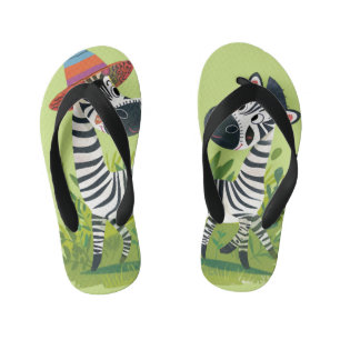 Chanclas Para Niños Gemelos de cebra en lo salvaje