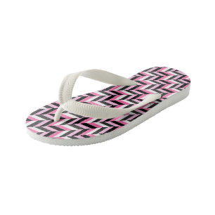 Chanclas Para Niños Geométrico rosa, negro, gris y blanco 2